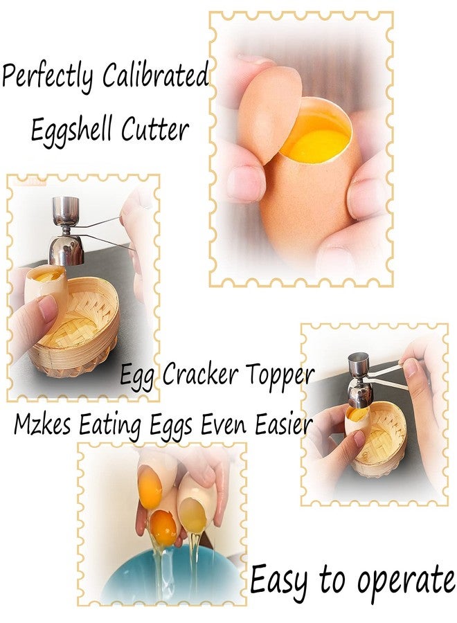 Sagapo 1 Egg Cracker Topper,Double Cups Egg Opener shell Cutter Kitchen Precise Remover Tool for Raw/Soft Hard Boiled Egg,Environmentally friendly 304stainless steel Not discolored Resistant high temperature - Image 4
